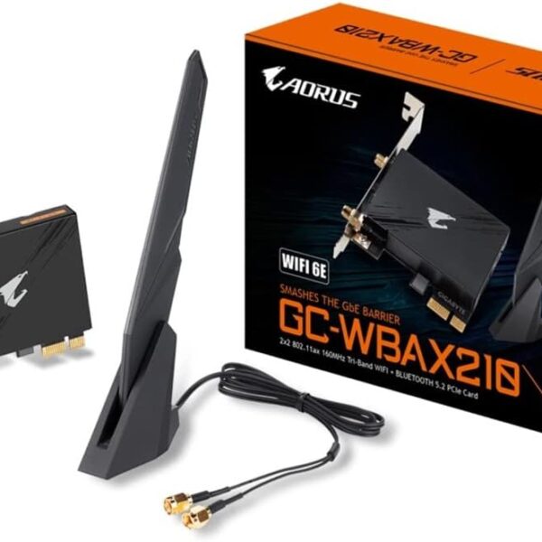 GIGABYTE WiFi 6E GC-WBAX210 (2×2 802.11ax/ Tri-Band WiFi/Bluetooth 5.2/ PCIe Expansion Card) GIGABYTE WiFi 6E GC-WBAX210 (2×2 802.11ax/ Tri-Band WiFi/Bluetooth 5.2/ PCIe Expansion Card)