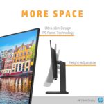 HP 24mh 23.8″ (60.45 cm) LED Display Monitor FHD (1920 x 1080) Pixels -60Hz Adjustable Stand Integrated Dual Speakers 2 * 2W VESA Mount Anti-Glare 1 DisplayPort 1.2 (with HDCP…