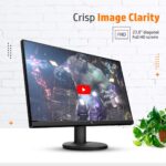 HP V24I, 23.8 Inch (1920X1200) Pixels Ultra -Thin Led Backlit Computer Monitor – 3 Side Micro Bezel, Full HD, 60 Hz, IPS Panel with Vga, Hdmi Ports Display – 9Rv16Aa (Black)