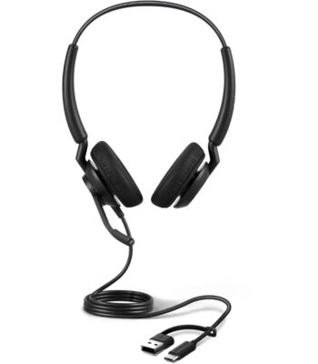 Jabra Engage 40 MS Duo Link Wired Binaural USB-A & USB-C Headset with Noise Cancellation