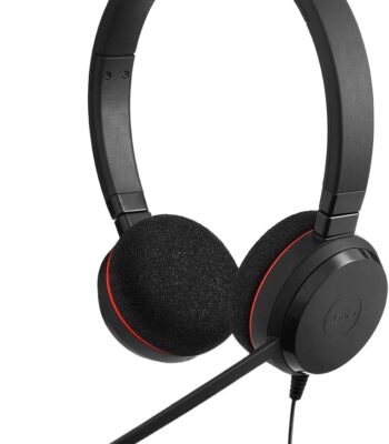 Jabra Evolve 20 UC USB Professional Wired Stereo Headset with Ultimate Noise Cancellation Mic – Black
