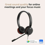 Jabra Evolve 30 II Stereo MS Headset with Noise‑Cancelling Microphone USB‑C/USB‑A Adapter Jabra Evolve 30 II Stereo MS Headset with Noise‑Cancelling Microphone USB‑C/USB‑A Adapter