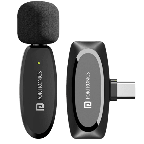 portronics-dash-7-omnidirectional-type-c-wireless-microphone.png Portronics Dash 7 Ai Omnidirectional Type C Wireless Microphone - Image 1