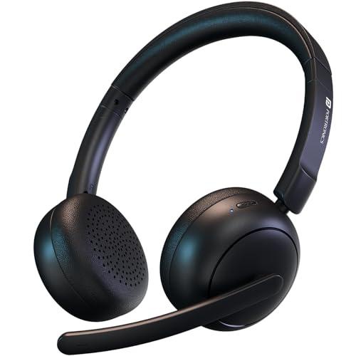 portronics-muffs-a3-on-ear-headphone-with-flexible-boom-mic-and-dual-enc.jpg Portronics Muffs A3 On Ear Headphone with Flexible Boom Mic and Dual ENC Technology, Up to 50 Hours Playtime, Deep Bass, Bluetooth 6.0, 40mm - Image 1