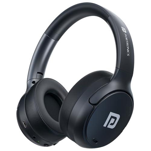 portronics-muffs-m8-anc-wireless-over-ear-headphones-50h-playtime-foldable-.jpg Portronics Muffs M8 ANC Wireless Over Ear Headphones, 50H Playtime, Foldable, 40mm Driver, HD Mic, Low Latency, BT 5.4, Type C (Black)-B0GTJ5XL5J - Image 1