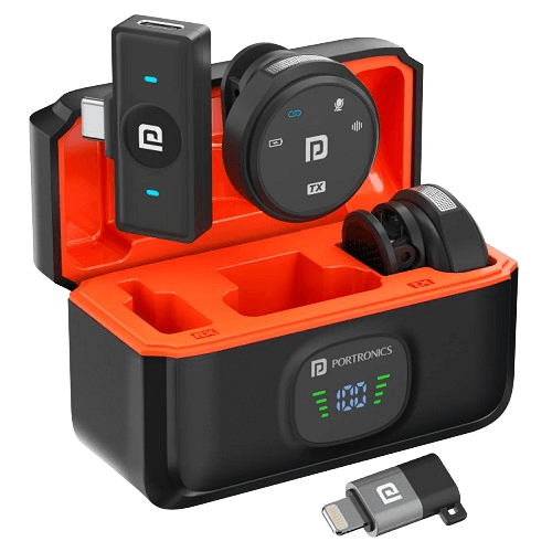 portronics-vlogmate-3-dual-wireless-collar-lapel-microphone-with-enc.png Portronics Vlogmate 3 Dual Wireless Collar Lapel Microphone with ENC - Image 1