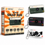 SAMEO Glamera Snap Box Mini Camera – 1 PC Random Design | 1080P Full HD Video, 12MP Photos, 7 Photo Filters, 0.96″ IPS Display, Rechargeable Keychain Camera