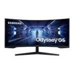Samsung Odyssey G5 34” WQHD Ultra Wide 165Hz Curved Gaming Monitor – LC34G55TWWWXXL