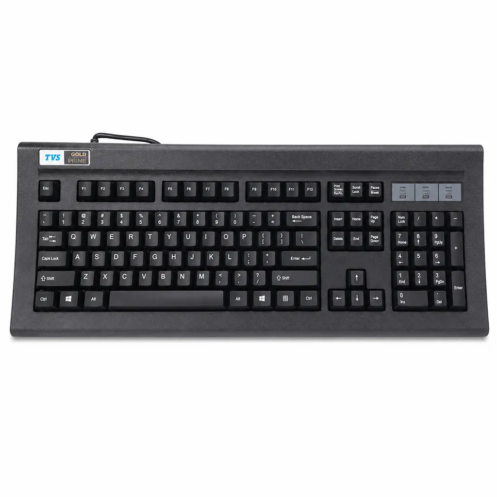 tvs-electronics-gold-prime-dust-resistant-mechanical-keyboard-usb-a-wired.jpg TVS Electronics Gold Prime Dust Resistant Mechanical Keyboard USB-A Wired - Image 1