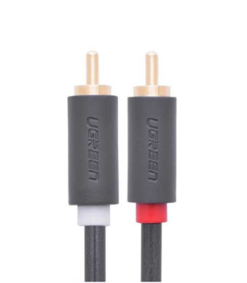 Ugreen AV104 2RCA Male to 2RCA Male Cable 1m (Black)-30747