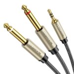 Ugreen AV126 3.5Mm Trs To Dual 6.35Mm Ts Audio Cable 1M (Gray)-10613