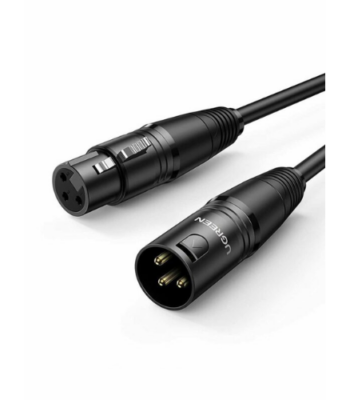 Ugreen AV130 Cannon Male to Female Microphone Extension Audio Cable 2m (Black)-20710