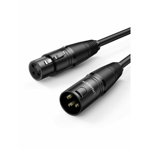 Ugreen AV130 Cannon Male to Female Microphone Extension Audio Cable 2m (Black)-20710 Ugreen AV130 Cannon Male to Female Microphone Extension Audio Cable 2m (Black)-20710