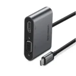 Ugreen Cm162 Usb-C To Hdmi plus Vga plus Usb 3.0 Adapter With Pd (Space Gray)-50505