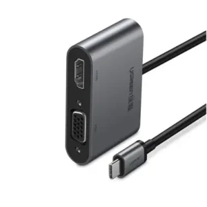 Ugreen Cm162 Usb-C To Hdmi plus Vga plus Usb 3.0 Adapter With Pd (Space Gray)-50505