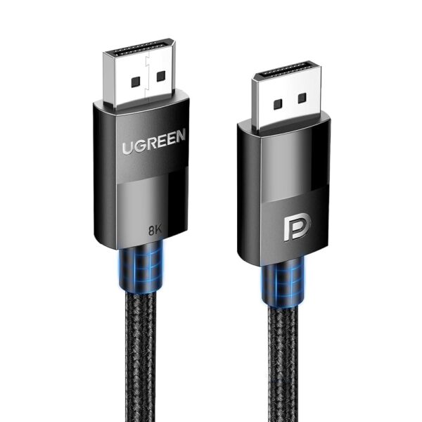 Ugreen DP114 Dp 1.4 Male To Male Plastic Case Braided Cable 2M-80392 Ugreen DP114 Dp 1.4 Male To Male Plastic Case Braided Cable 2M-80392