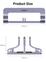 Ugreen LP258 Vertical Laptop Stand Dual-slot-60643 Ugreen LP258 Vertical Laptop Stand Dual-slot-60643