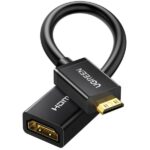 Ugreen Mini HDMI Male to HDMI Female Adapter Cable 22cm Black-20137