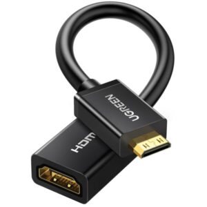Ugreen Mini HDMI Male to HDMI Female Adapter Cable 22cm Black-20137