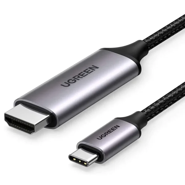Ugreen MM142 Usb-C To Hdmi Male To Male Cable Aluminum Shell 1.5M (Gray Black)-50570 Ugreen MM142 Usb-C To Hdmi Male To Male Cable Aluminum Shell 1.5M (Gray Black)-50570