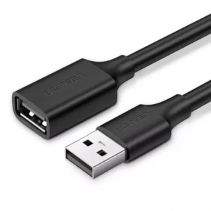 Ugreen US103 USB 2.0 A Male to A Female Cable 1.5m (Black)-10315
