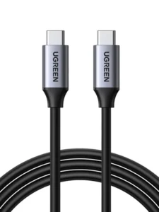 Ugreen US161 USB 3.1 Type C Male to Type C Male Cable Nickel Plating Aluminum Shell 1.5m Gray-50751