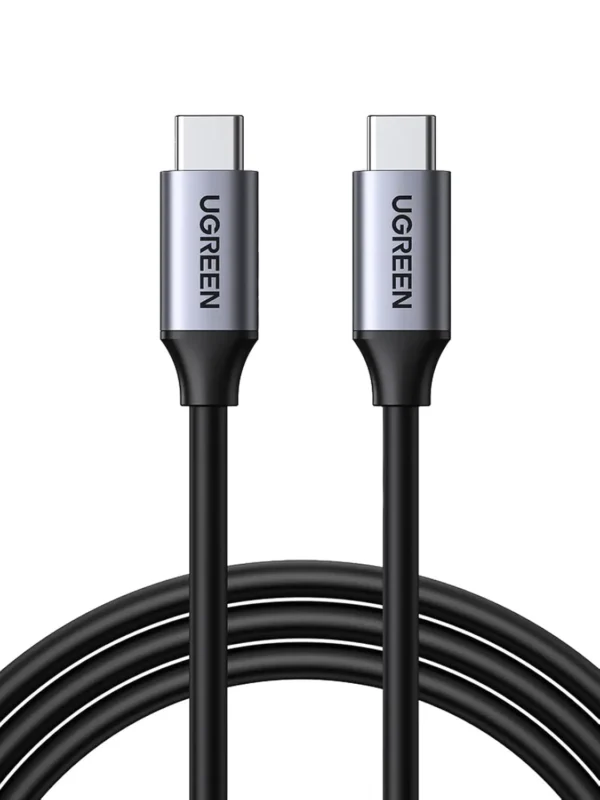 Ugreen US161 USB 3.1 Type C Male to Type C Male Cable Nickel Plating Aluminum Shell 1.5m Gray-50751 Ugreen US161 USB 3.1 Type C Male to Type C Male Cable Nickel Plating Aluminum Shell 1.5m Gray-50751