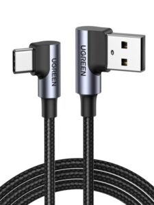 Ugreen US176 Right Angle USB-A to USB-C Cable 2m (Space Gray)-20857