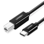 UGREEN US241 USB-C Male to USB-B 2.0 Male Printer Cable ABS Plastic Case 1m (Black)-80811