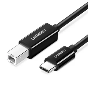 UGREEN US241 USB-C Male to USB-B 2.0 Male Printer Cable ABS Plastic Case 1m (Black)-80811