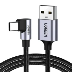 Ugreen US284 Right Angle USB-A to USB-C Cable 1m Space Gray-50941