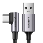 UGREEN US284 Right Angle USB-A to USB-C Cable 3m (Space Gray)-70255