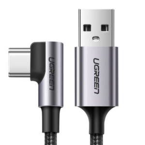 UGREEN US284 Right Angle USB-A to USB-C Cable 3m (Space Gray)-70255