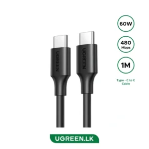 UGREEN US286 USB-C to USB-C PD Fast Charging Cable 3A Max Black 1m-50997