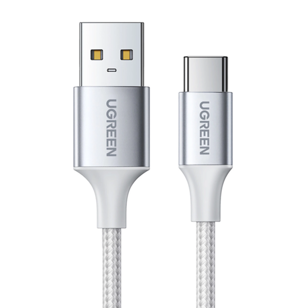 UGREEN US288 USB-C Male to USB 2.0 Male Cable Aluminum Braid 3m (Silvery White)-60409 UGREEN US288 USB-C Male to USB 2.0 Male Cable Aluminum Braid 3m (Silvery White)-60409