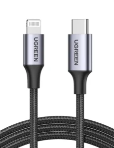 Ugreen US304 Usb-C To Lightning M/M Cable Aluminum Shell Braided 1M (Black)-60759