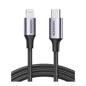 Ugreen US304 Usb-C To Lightning M/M Cable Aluminum Shell Braided 2M (Black)-60761