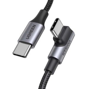Ugreen US334 USB-C to USB-C PD Fast Charging 90 Degree Cable Black 3m-20583
