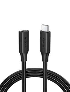 Ugreen US353 USB-C/M to USB-C/F Gen2 5A Extension Cable 1m (Black)-10387