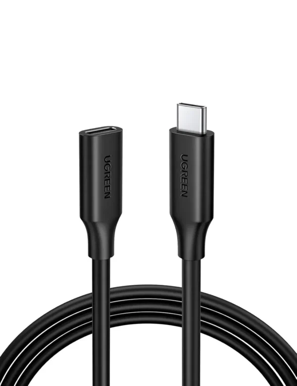 Ugreen US353 USB-C/M to USB-C/F Gen2 5A Extension Cable 1m (Black)-10387 Ugreen US353 USB-C/M to USB-C/F Gen2 5A Extension Cable 1m (Black)-10387