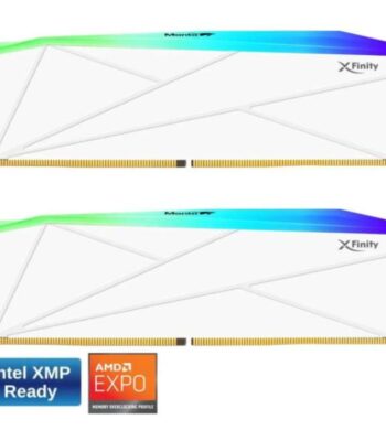 V-COLOR Manta XFinity RGB DDR5 64GB (32GBx2) 6000MHz XMP 3.0 & AMD EXPO CL30 (White)
