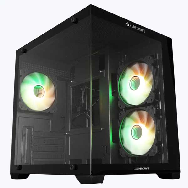 Zebronics Zeb Mercury 15 mATX Gaming Cabinet (Black) Zebronics Zeb Mercury 15 mATX Gaming Cabinet (Black)