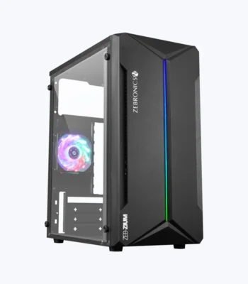 ZEBRONICS ZIUM MATX Mid Tower Cabinet (Black)