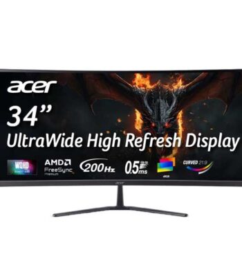 Acer Nitro ED340CUR X0 34 Inch 3440×1440 VA Panel 200Hz UWQHD Curved Gaming Monitor