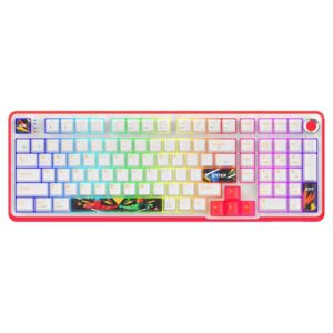 Cosmic Byte Arcturus 98 Tri-Mode Gasket Hot Swappable Mechanical Switch Keyboard (White Red)