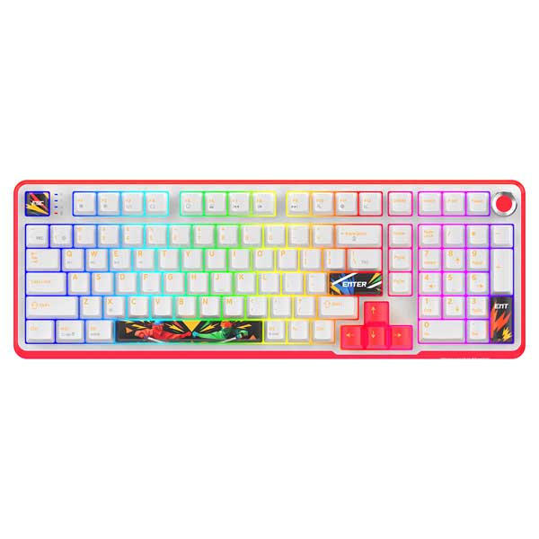 Cosmic Byte Arcturus 98 Tri-Mode Gasket Hot Swappable Mechanical Switch Keyboard (White Red) Cosmic Byte Arcturus 98 Tri-Mode Gasket Hot Swappable Mechanical Switch Keyboard (White Red)