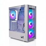 Ice Master Crescent White Mid-Tower ATX Gaming PC Case