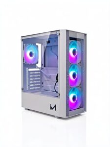 Ice Master Crescent White Mid-Tower ATX Gaming PC Case