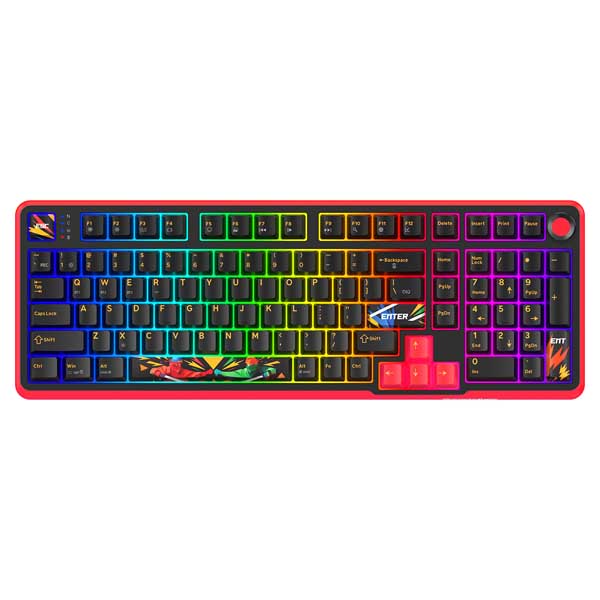 Cosmic Byte Arcturus 98 Tri-Mode Gasket Hot Swappable Mechanical Switch Keyboard (Black Red) Cosmic Byte Arcturus 98 Tri-Mode Gasket Hot Swappable Mechanical Switch Keyboard (Black Red)