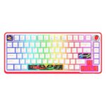Cosmic Byte Arcturus 75 Tri-Mode Gasket Hot Swappable Mechanical Switch Keyboard (White Red)